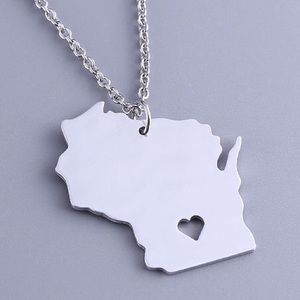 Wisconsin Heart Necklace